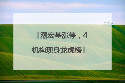 潮宏基涨停，4机构现身龙虎榜
