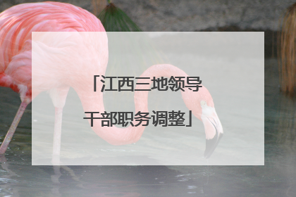 江西三地领导干部职务调整