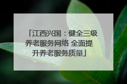 江西兴国：健全三级养老服务网络 全面提升养老服务质量