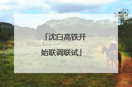 沈白高铁开始联调联试