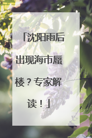 沈阳雨后出现海市蜃楼？专家解读！