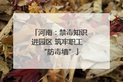 河南：禁毒知识进园区 筑牢职工“防毒墙”