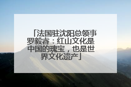 法国驻沈阳总领事罗毅睿：红山文化是中国的瑰宝，也是世界文化遗产