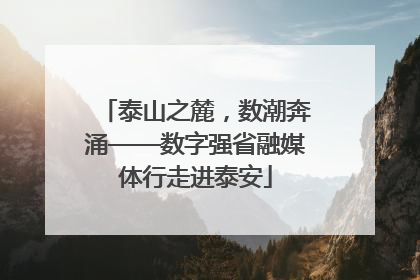 泰山之麓，数潮奔涌——数字强省融媒体行走进泰安