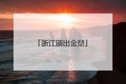 浙江颁出金鼎
