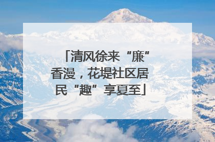 清风徐来“廉”香漫，花堤社区居民“趣”享夏至