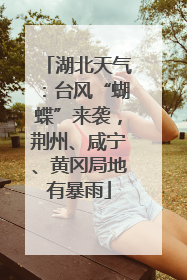 湖北天气：台风“蝴蝶”来袭，荆州、咸宁、黄冈局地有暴雨