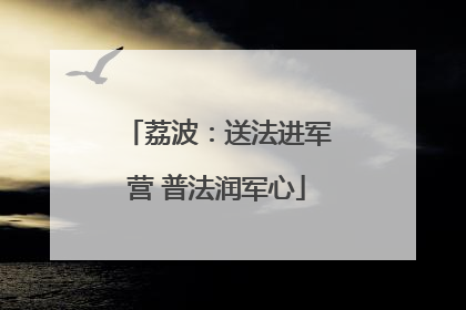 荔波：送法进军营 普法润军心