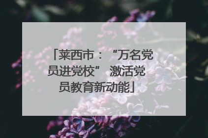 莱西市：“万名党员进党校” 激活党员教育新动能
