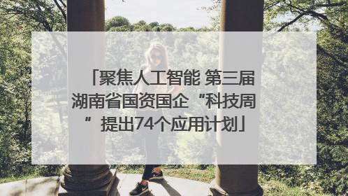 聚焦人工智能 第三届湖南省国资国企“科技周”提出74个应用计划