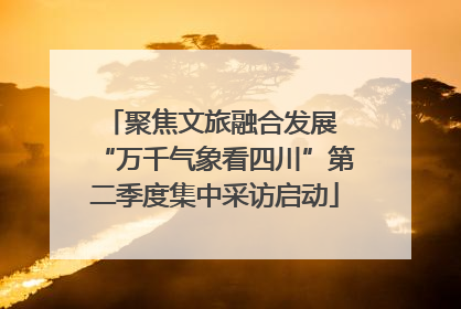 聚焦文旅融合发展 “万千气象看四川”第二季度集中采访启动
