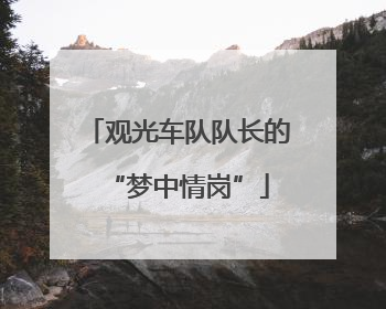 观光车队队长的“梦中情岗”