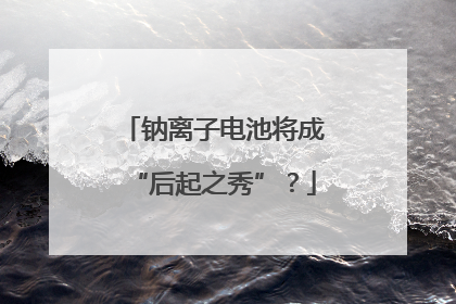 钠离子电池将成“后起之秀”？