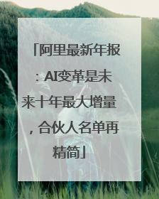阿里最新年报：AI变革是未来十年最大增量，合伙人名单再精简