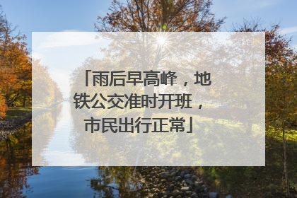 雨后早高峰，地铁公交准时开班，市民出行正常
