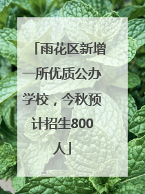 雨花区新增一所优质公办学校，今秋预计招生800人