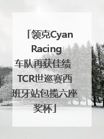 领克Cyan Racing车队再获佳绩 TCR世巡赛西班牙站包揽六座奖杯