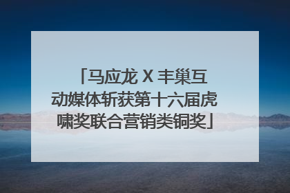 马应龙 X 丰巢互动媒体斩获第十六届虎啸奖联合营销类铜奖