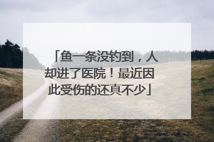 鱼一条没钓到，人却进了医院！最近因此受伤的还真不少