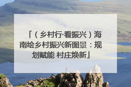 （乡村行·看振兴）海南绘乡村振兴新图景：规划赋能 村庄焕新