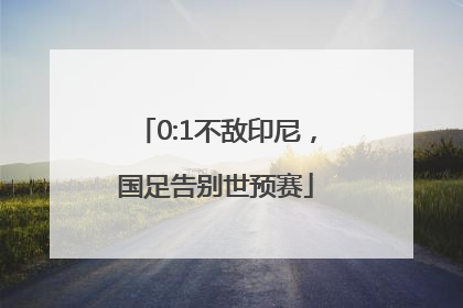 0:1不敌印尼，国足告别世预赛