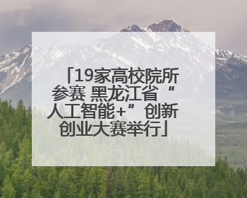 19家高校院所参赛 黑龙江省“人工智能+”创新创业大赛举行
