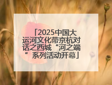 2025中国大运河文化带京杭对话之西城“河之端”系列活动开幕