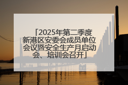 2025年第二季度新港区安委会成员单位会议暨安全生产月启动会、培训会召开