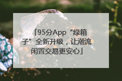 95分App“绿箱子”全新升级，让潮流闲置交易更安心
